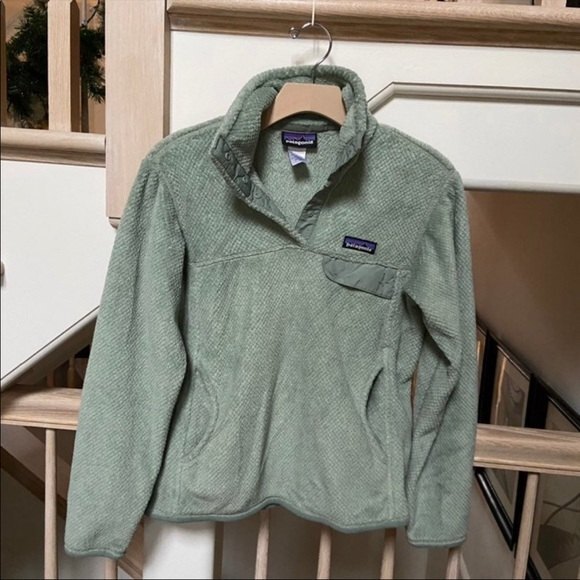 Patagonia Retool Snap T Fleece Pullover Sage Green S - Picture 4 of 9